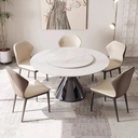 Bàn Ăn Gia Đình Tròn Xoay 2 Mặt Đá Ceramic - BA13 4