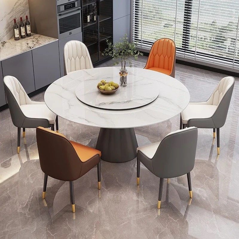 [BA13] Bàn Ăn Gia Đình Tròn Xoay 2 Mặt Đá Ceramic - BA13