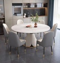 Bàn Ăn Tròn Xoay Hiện Đại Mặt Đá Phiến - BA17 3