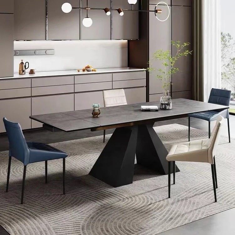 Bàn Ăn Rút 2 Đầu Đá Ceramic - BA18 3