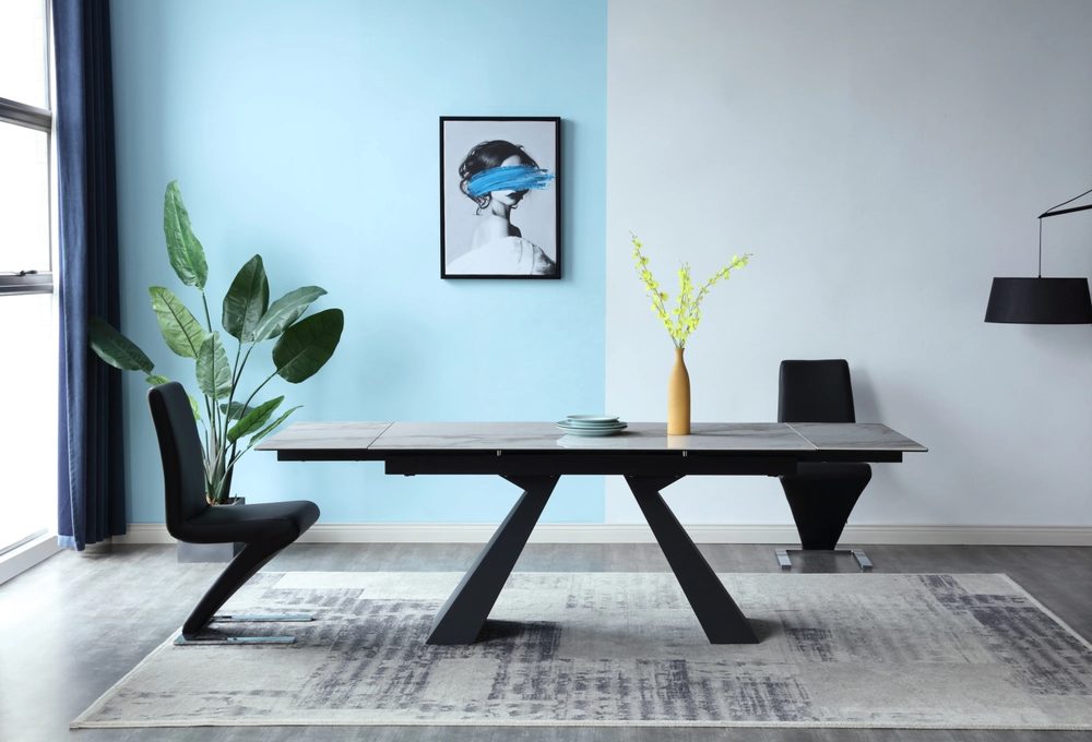 [BA18] Bàn Ăn Rút 2 Đầu Đá Ceramic - BA18