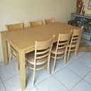 Bộ Bàn Ăn CaBin 6 Ghế Gỗ Màu Tự Nhiên - BGA11 2