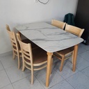 Bộ Bàn Ăn CaBin 4 Ghế Màu Gỗ Tự Nhiên - BGA13 3