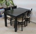 Bộ Bàn Ăn 4 Ghế CaBin Màu Đen - BGA14 1