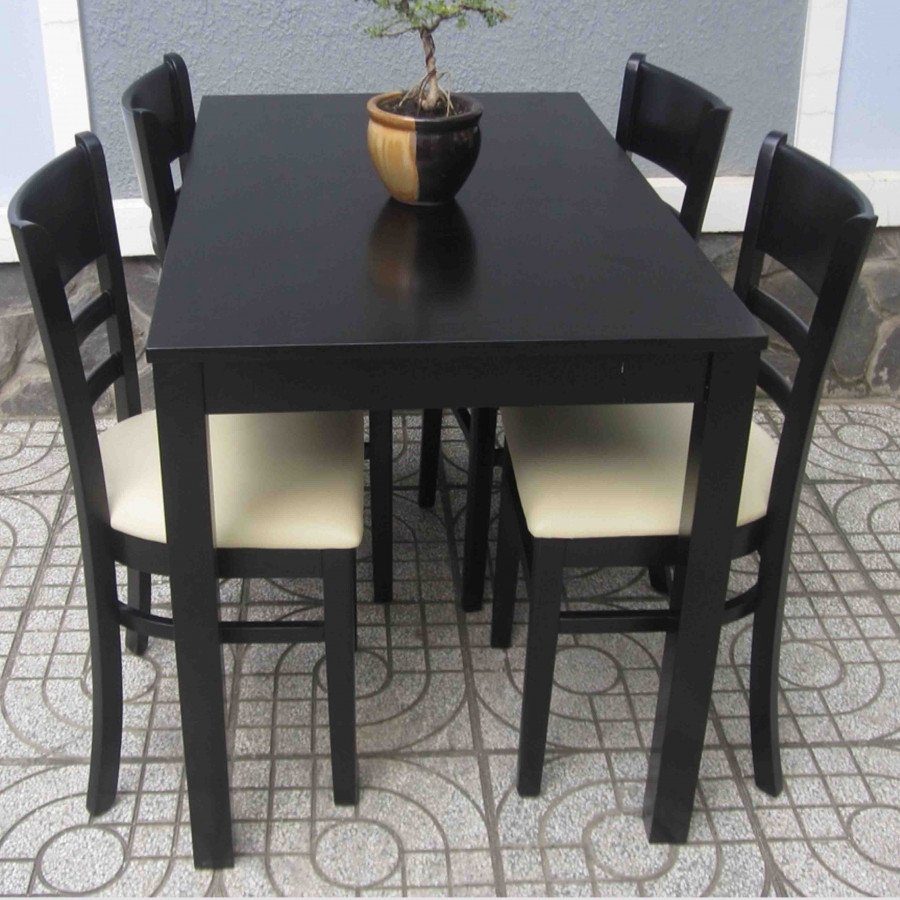 Bộ Bàn Ăn 4 Ghế CaBin Màu Đen - BGA14 3
