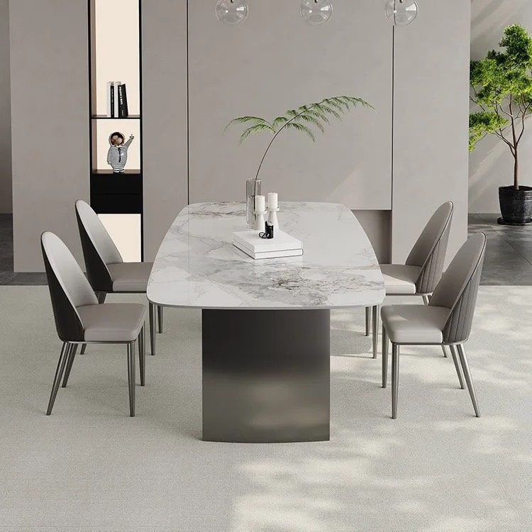 Bàn Ăn Mặt Đá Ceramic Chân Sắt Hiện Đại - BA21 3