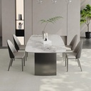 Bàn Ăn Mặt Đá Ceramic Chân Sắt Hiện Đại - BA21 3