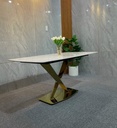 Bàn Ăn Gia Đình Chân Chữ X Mạ Vàng - BA28 3