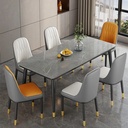 [BATM03] Bộ Bàn Ăn Chân Côn 6 Ghế Monet - BGA22