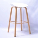 Ghế Bar Mặt Nhựa Chân Gỗ - QB9 2
