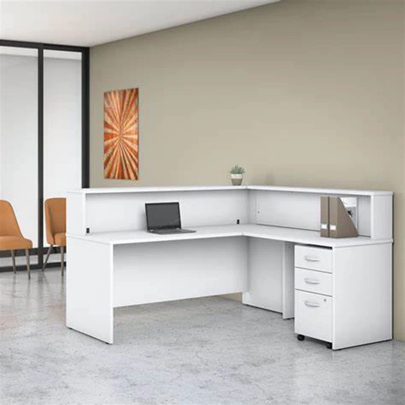 Quầy Lễ Tân Gỗ MDF Góc L - LT9 3