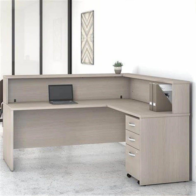 Quầy Lễ Tân Gỗ MDF Góc L - LT9 4