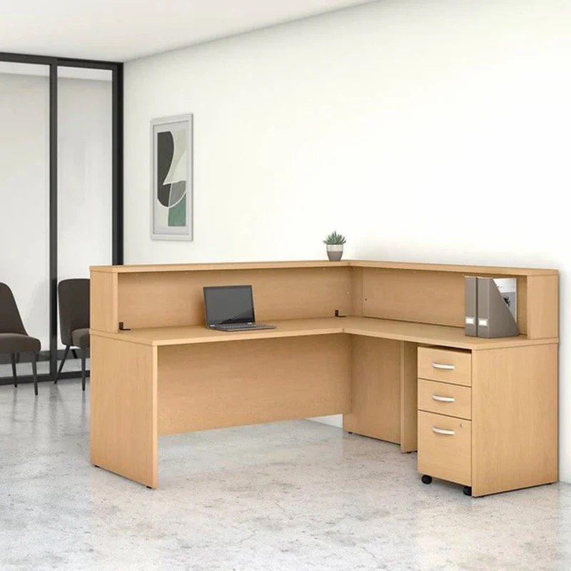 Quầy Lễ Tân Gỗ MDF Góc L - LT9 5