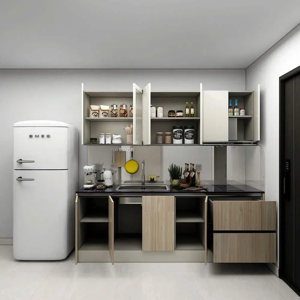 Tủ Bếp Chữ i MDF Cửa Mở Tiện Lợi - TB34 1