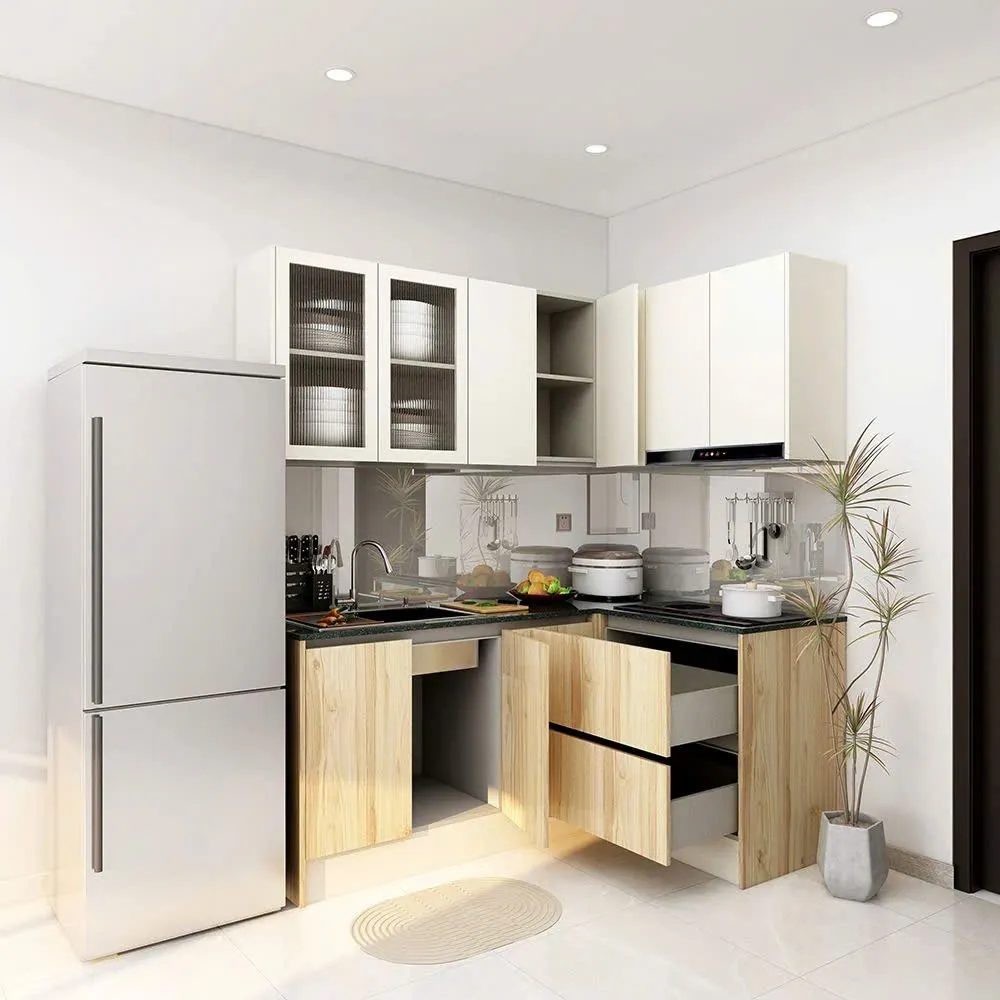 Tủ Bếp Chữ L Gỗ MDF Giá Rẻ Sài Gòn - TB32 2
