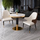 Chân Bàn Cafe Sắt Tròn Mạ Núm Vàng - PK6 5