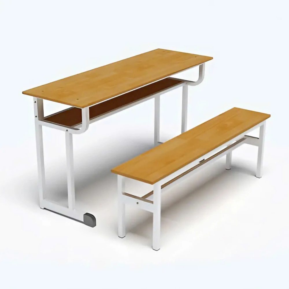 [BGHS45] Bàn Ghế Học Sinh Gỗ Tự Nhiên Băng Dài - BGHS45