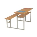 Bàn Ghế Sinh Liền Bàn Khung Sắt Tĩnh Điện - BGHS39 1