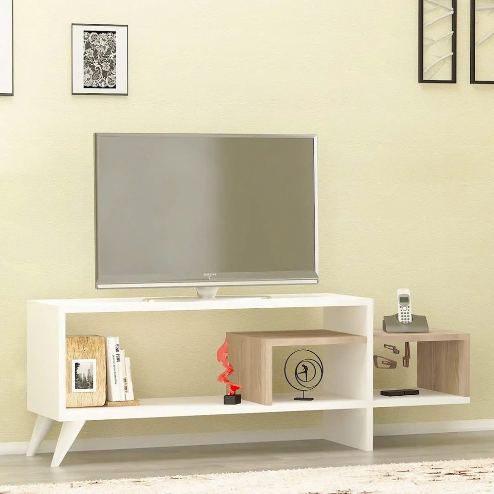 Kệ Tivi Dáng Trung Kiểu Lệch Nhiều Ngăn Tiện Dụng - KTV33 1