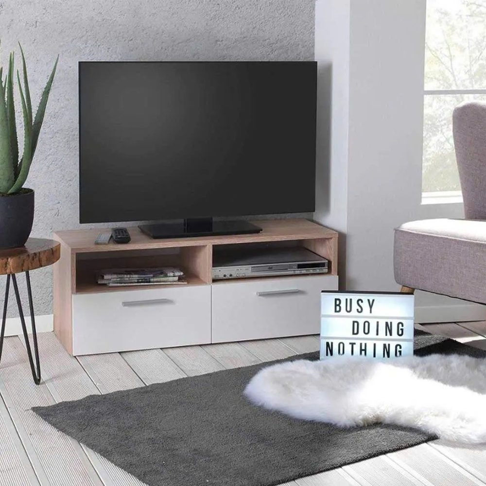 Kệ Tivi Dáng Trung Có Ngăn Kéo Và Kệ Mở Đôi - KTV31 3