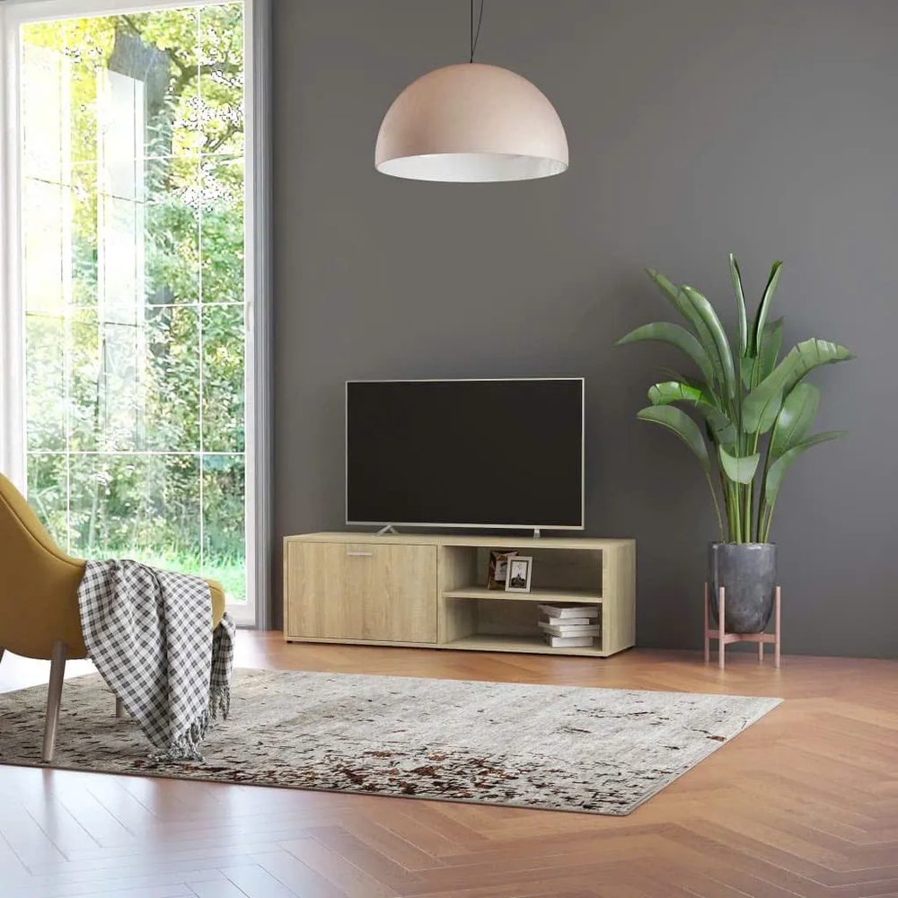 [KTV30] Kệ Tivi Gỗ MDF Thiết Kế Cánh Mở Kèm Kệ Trang Trí - KTV30