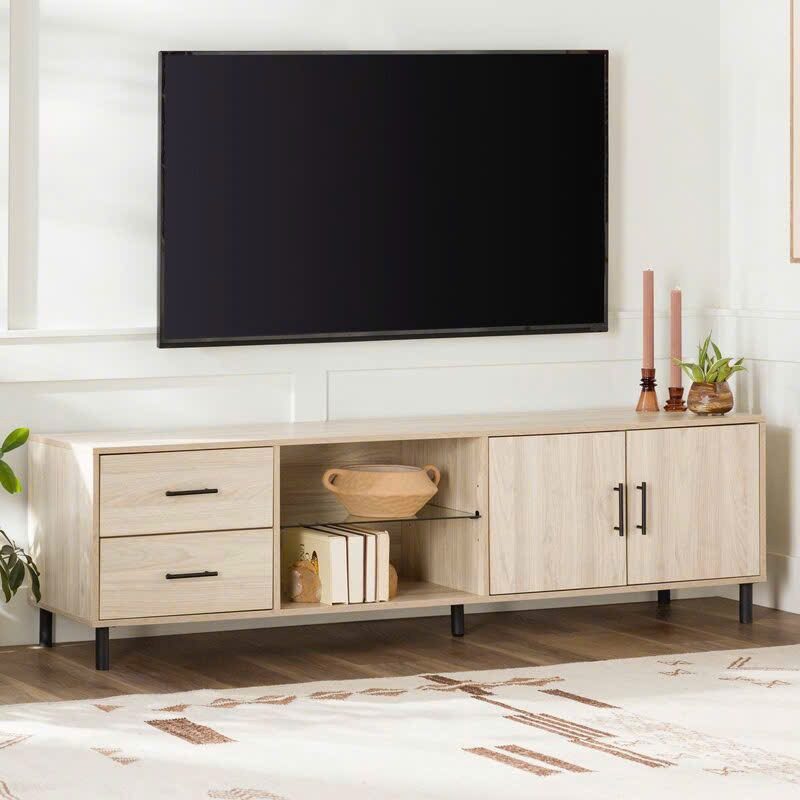 [KTV28] Kệ Tivi Gỗ Công Nghiệp 2 Ngăn Kéo Và 2 Cánh Mở - KTV28