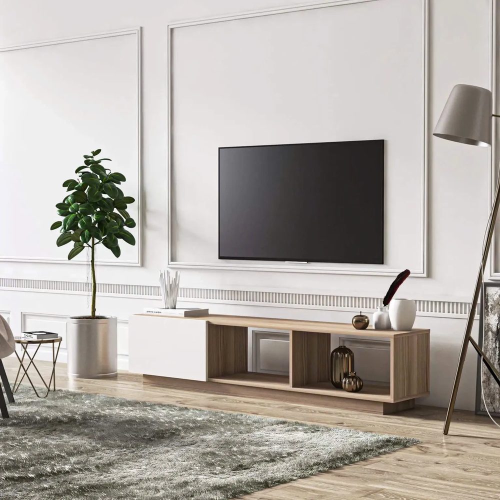 [KTV27] Kệ Tivi Dáng Thấp Phối Cánh Lật Và Kệ Mở - KTV27