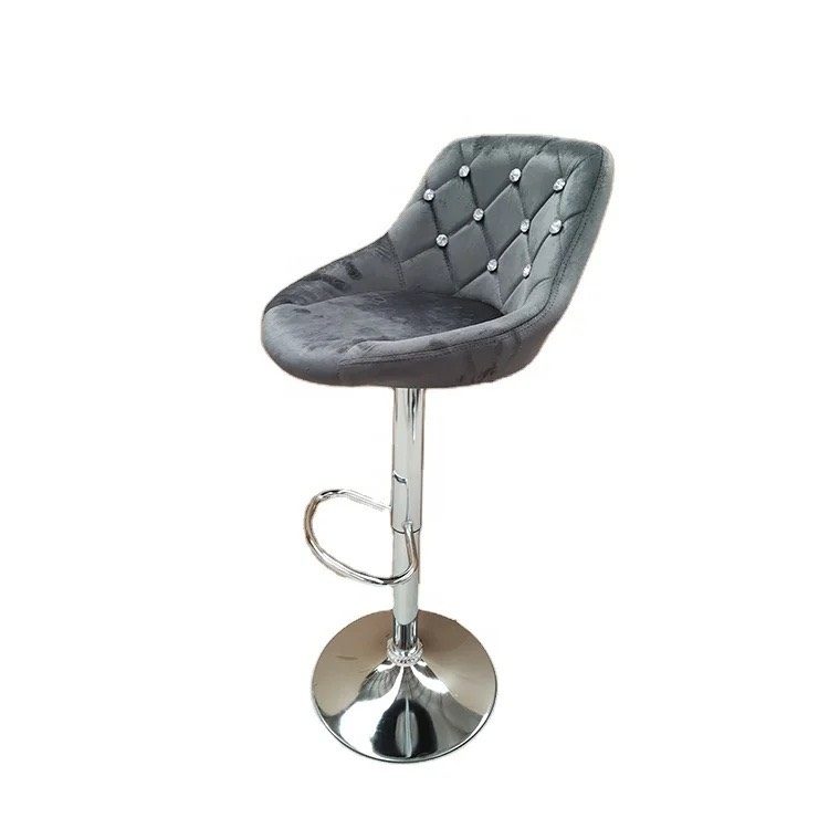 Ghế Bar Nệm Đính Cúc Chân Mạ - QB15 1