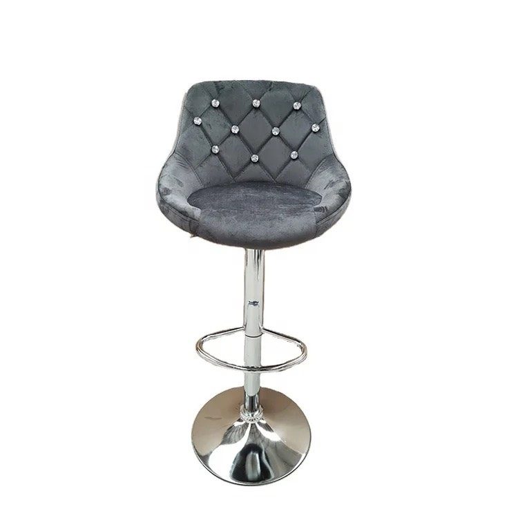 Ghế Bar Nệm Đính Cúc Chân Mạ - QB15 3