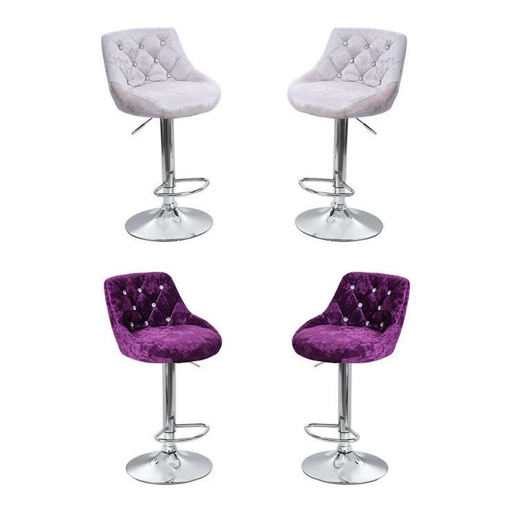 Ghế Bar Nệm Đính Cúc Chân Mạ - QB15 4
