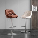 [QB15] Ghế Bar Nệm Đính Cúc Chân Mạ - QB15