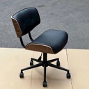 Ghế Xoay Văn Phòng Nệm Da Lưng Thấp Chân Sắt 2