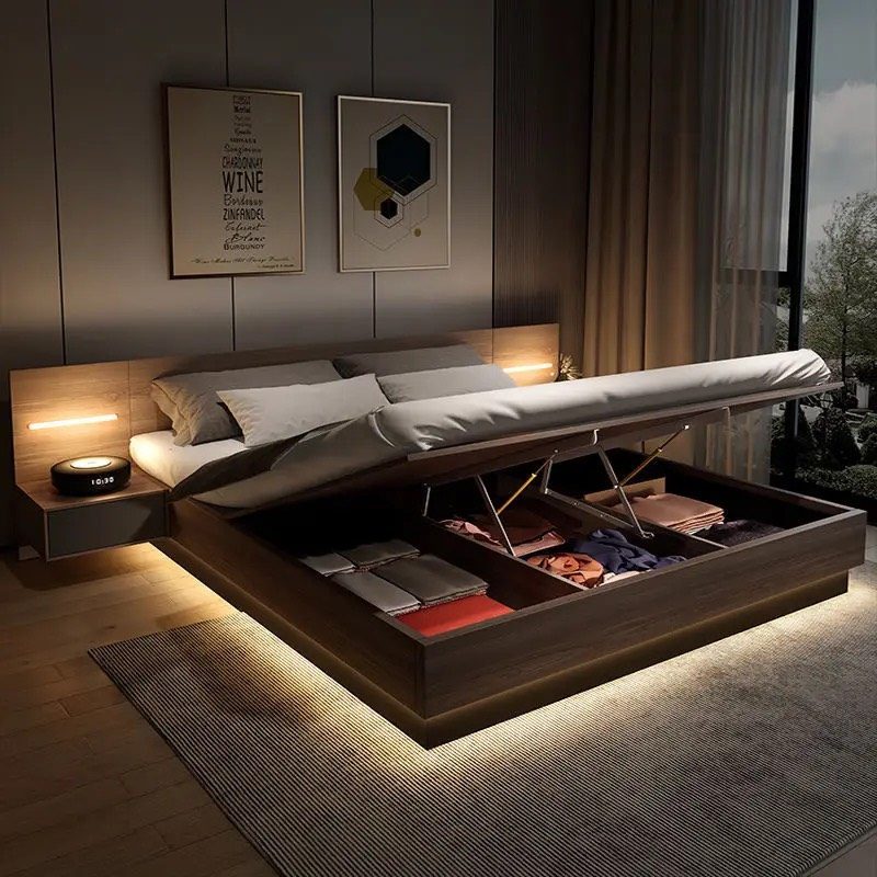 Giường Ngủ Có Đèn Led - GN17 2