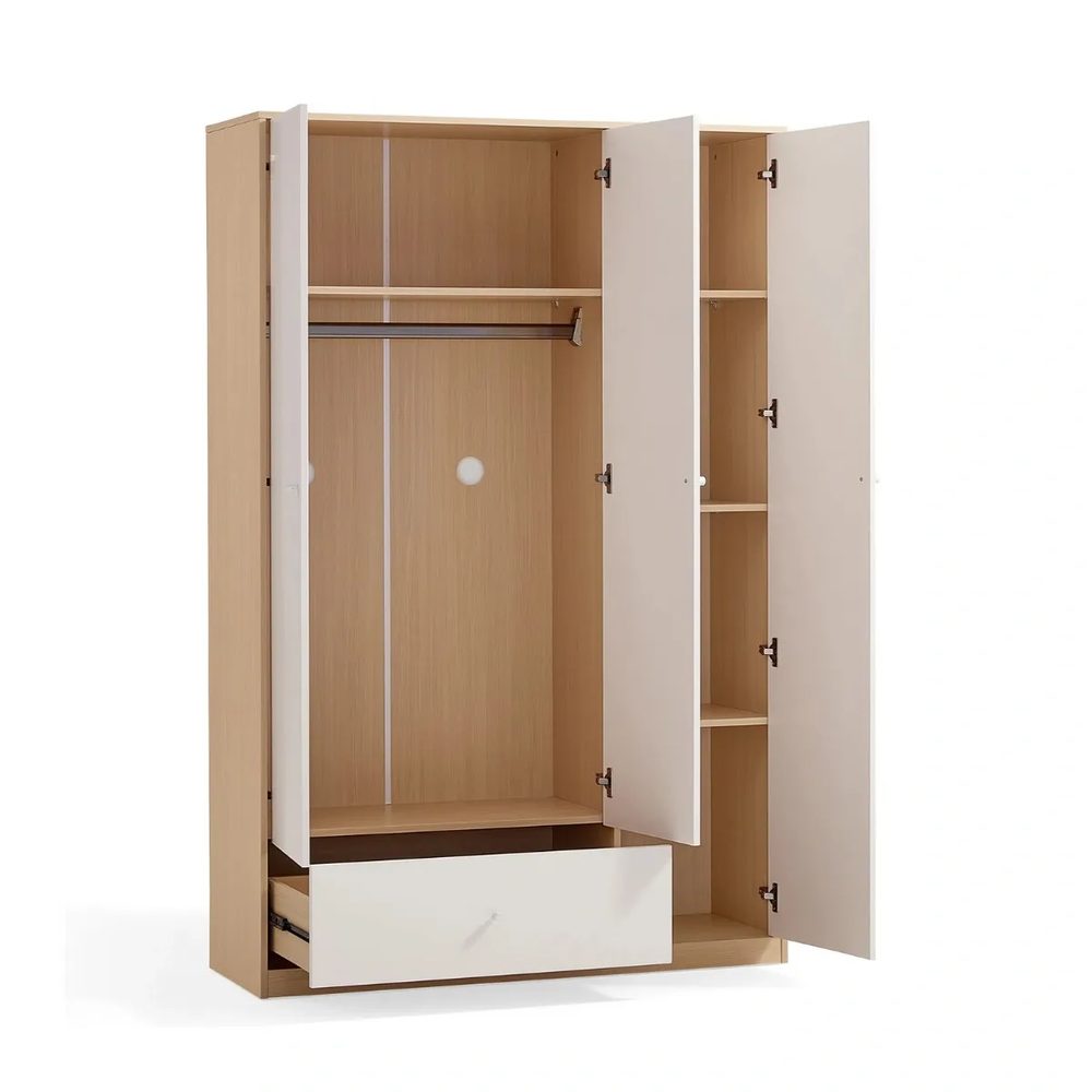 Tủ Quần Áo 3 Cánh Có Ngăn Kéo Lớn Hiện Đại - TQA39 3