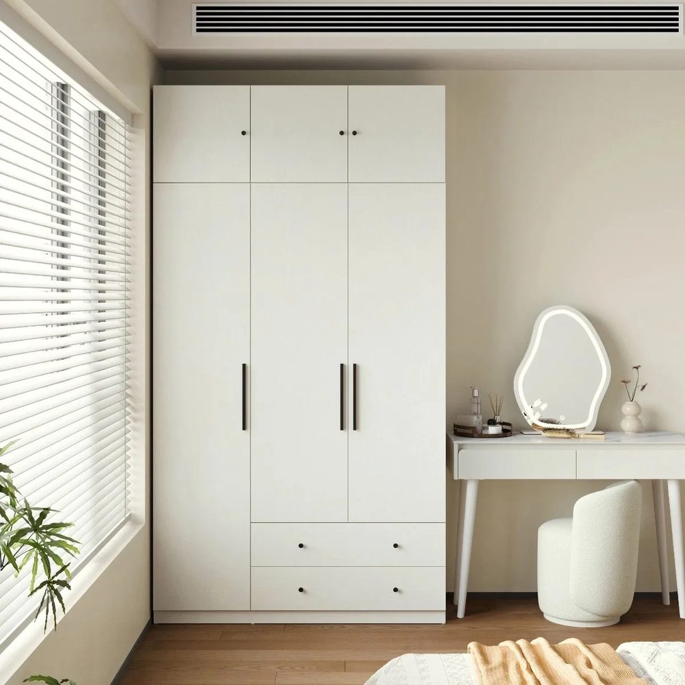 [TQA37] Tủ Quần Áo MDF Melamine 3 Cánh Nhiều Ngăn - TQA37