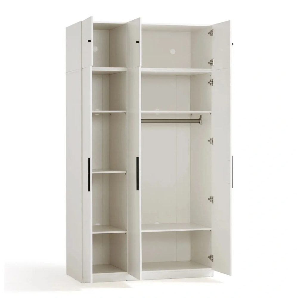 Tủ Quần Áo 3 Cánh MDF Melamine Có Ngăn Trên - TQA36 1