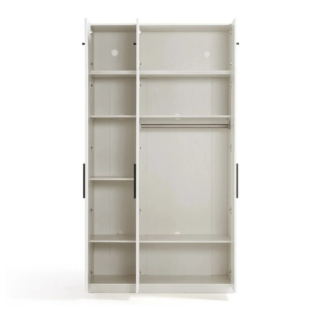 Tủ Quần Áo 3 Cánh MDF Melamine Có Ngăn Trên - TQA36 2