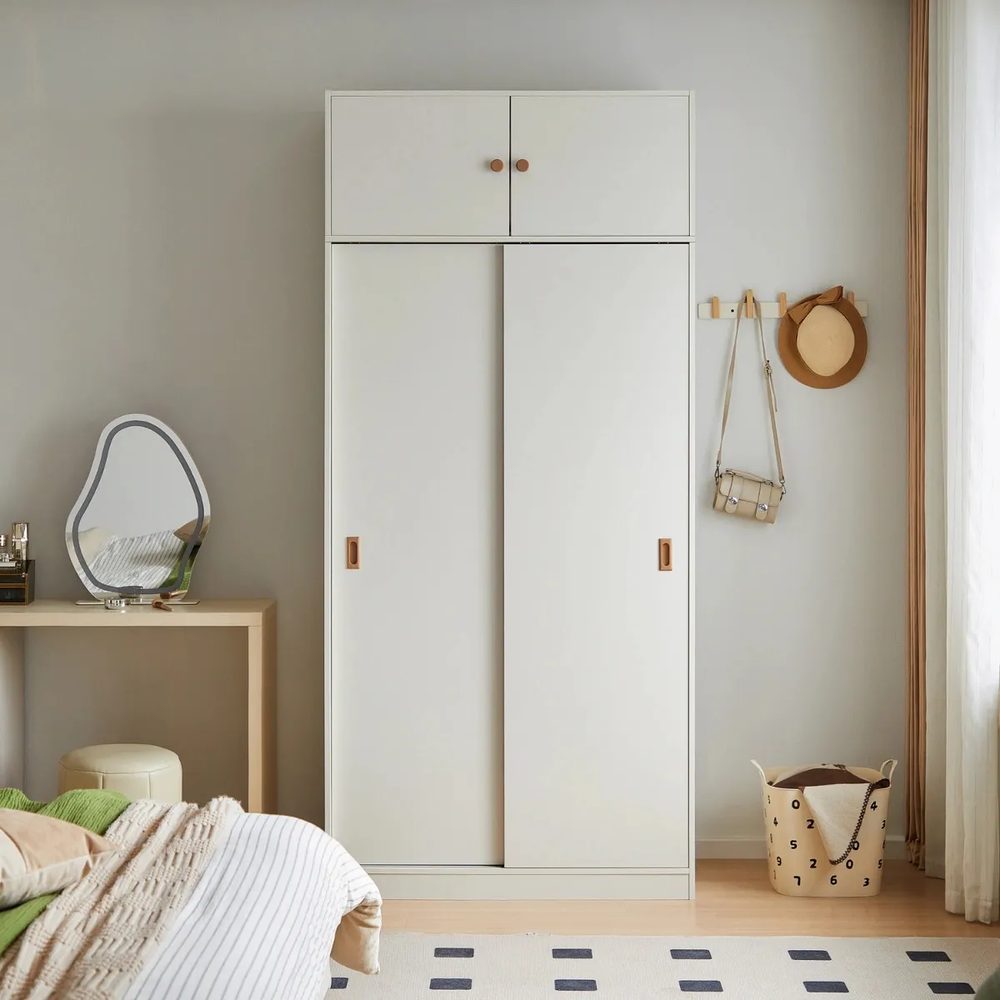 Tủ Quần Áo MDF Cửa Lùa 2 Cánh Cao 2m2 - TQA35 5
