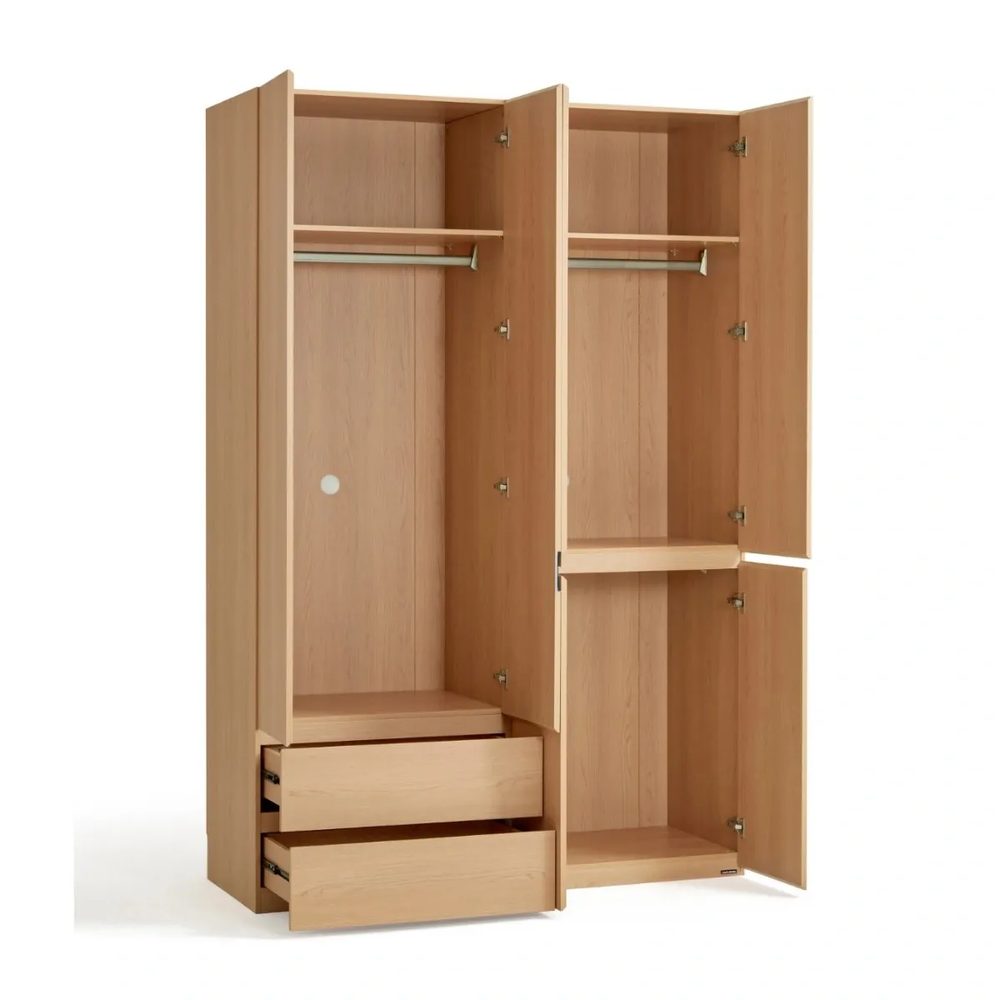 Tủ Quần Áo Cao 2m4 3 Cánh 2 Ngăn Kéo - TQA34 5