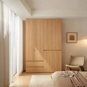 [TQA34] Tủ Quần Áo Cao 2m4 3 Cánh 2 Ngăn Kéo - TQA34