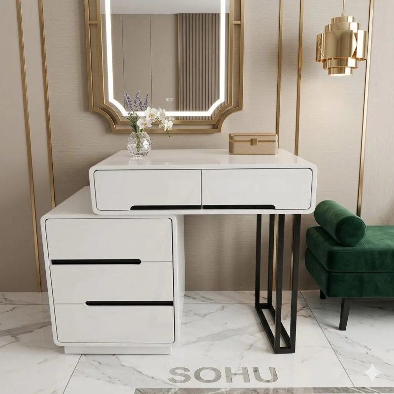 Bàn Trang Điểm Mini Chân Sắt Sơn Tĩnh Điện - BTD36 3