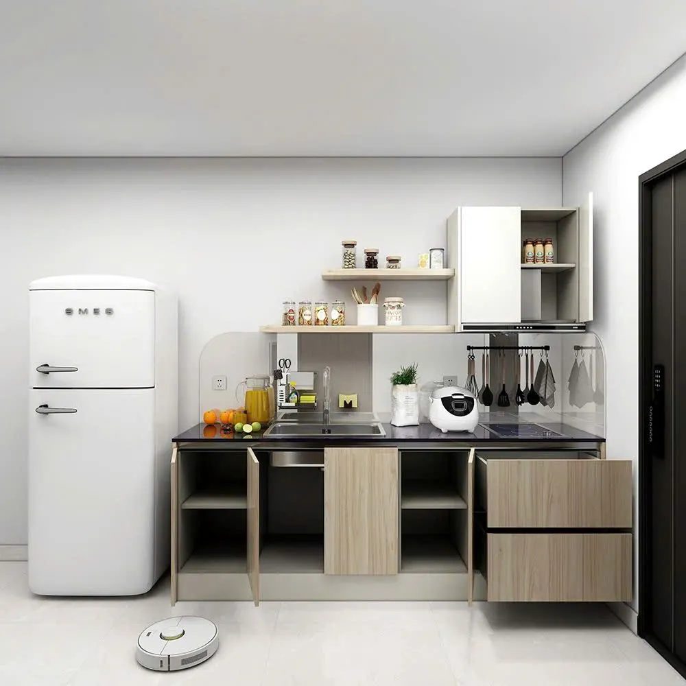 Tủ Bếp Thẳng Tối Giản Cho Căn Hộ Hiện Đại - TB29 1