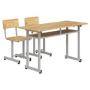 [BGHS37] Bàn Học Ghế Sinh Đôi Gỗ Cao Su Khung Sắt Chắc Chắn - BGHS38