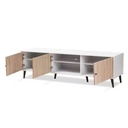 Kệ Tivi Gỗ MDF 3 Cánh Cửa Mở Chân Cao Tối Giản - KTV24 4
