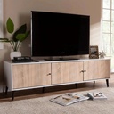 [KTV24] Kệ Tivi Gỗ MDF 3 Cánh Cửa Mở Chân Cao Tối Giản - KTV24