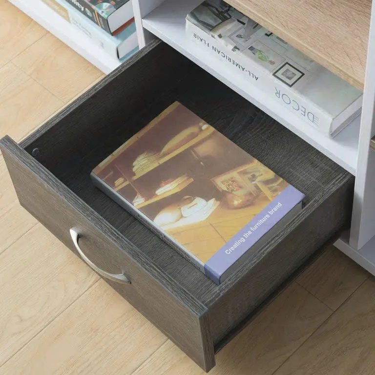 Kệ Tivi Dáng Thấp Có Ngăn Kéo Trung Tâm Và Kệ Mở - KTV23 4