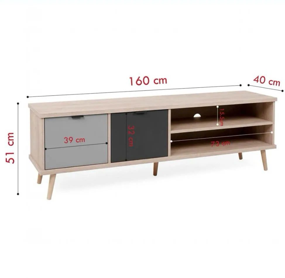 Kệ Tivi Gỗ MDF Chân Cao Thiết Kế Tối Giản - KTV22 1