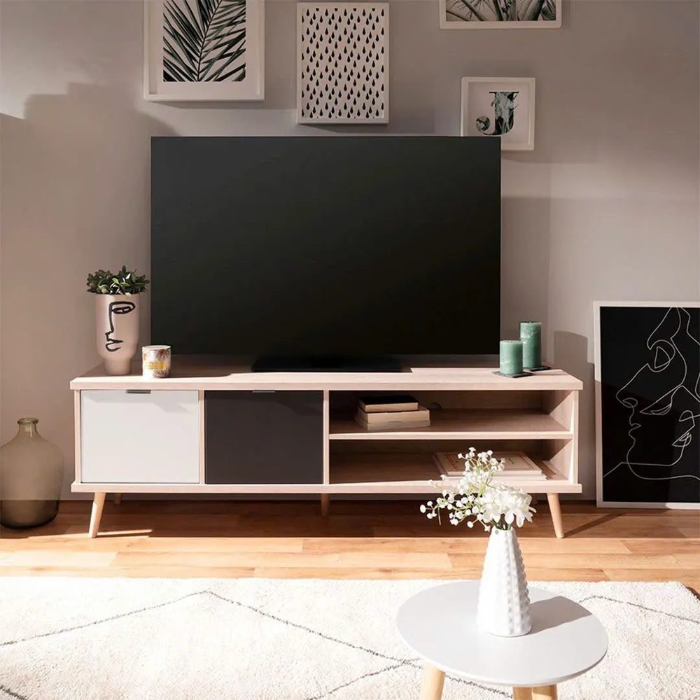 [KTV22] Kệ Tivi Gỗ MDF Chân Cao Thiết Kế Tối Giản - KTV22