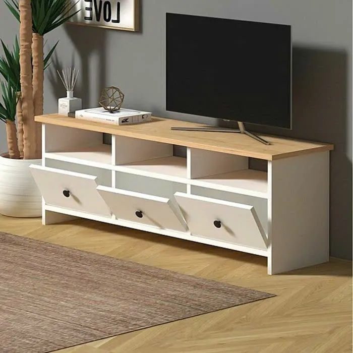 Kệ Tivi 3 Cánh Cửa Lật Dáng Trung Sang Trọng - KTV21 2