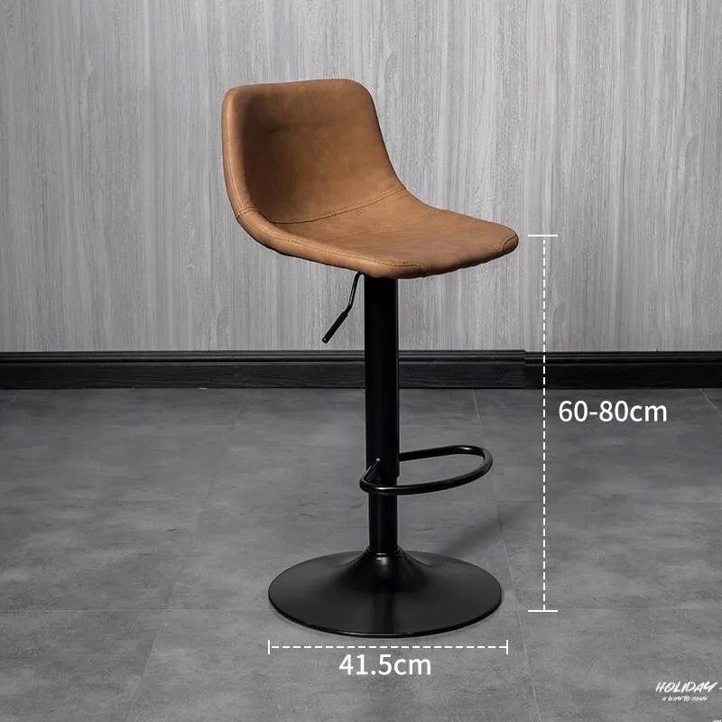 Ghế Bar Da Chân Sắt Đen - QB30 1